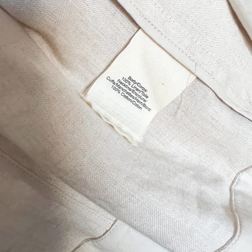NWT DKNY PURE  Linen Tie Top Jacket Cardigan Beige Sz 8 Retail $195 - Picture 3 of 6